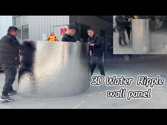 워터 리플 3D 장식용 방화 물 리플 3D 나무 플라스틱 대나무 석탄 벽 패널