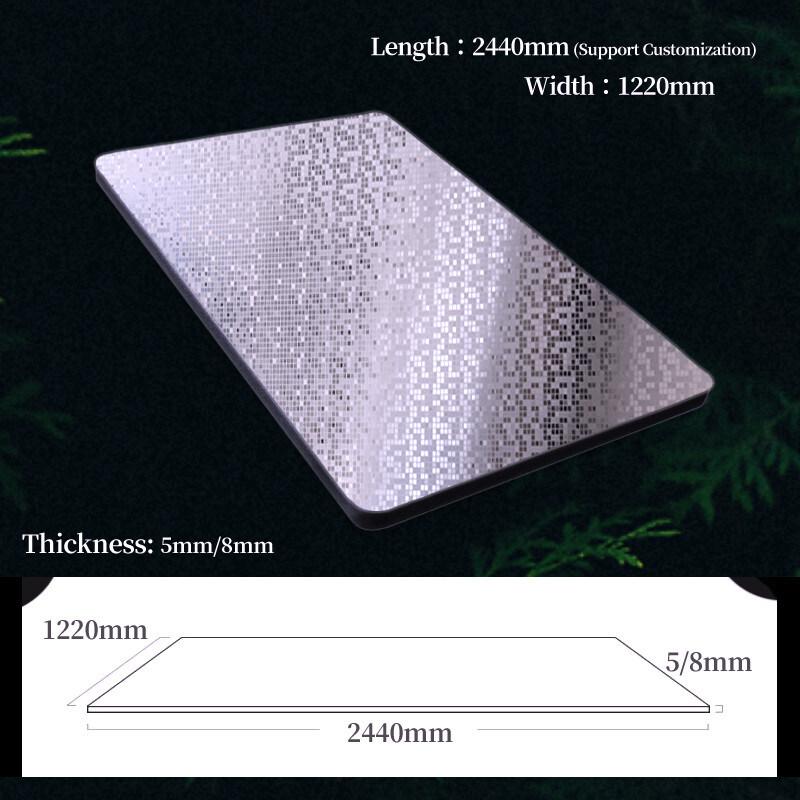 모자이크 벽 장식 PET 벽 패널 대나무 석탄 섬유 목재 장판