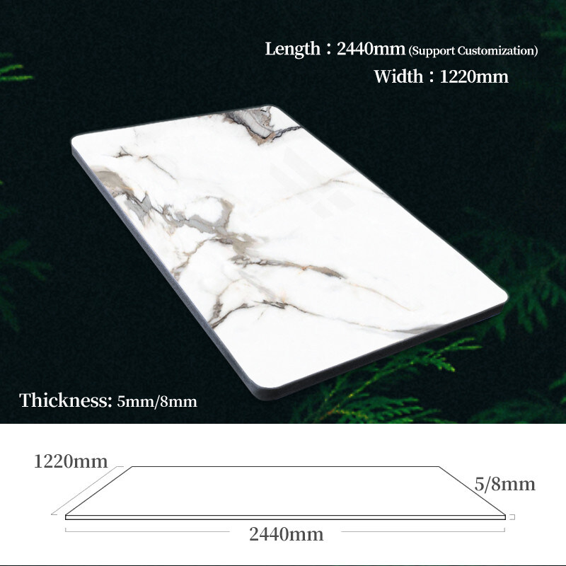 대리석 대리석 석탄 나무 장단판 내부 장식 대리석 벽판