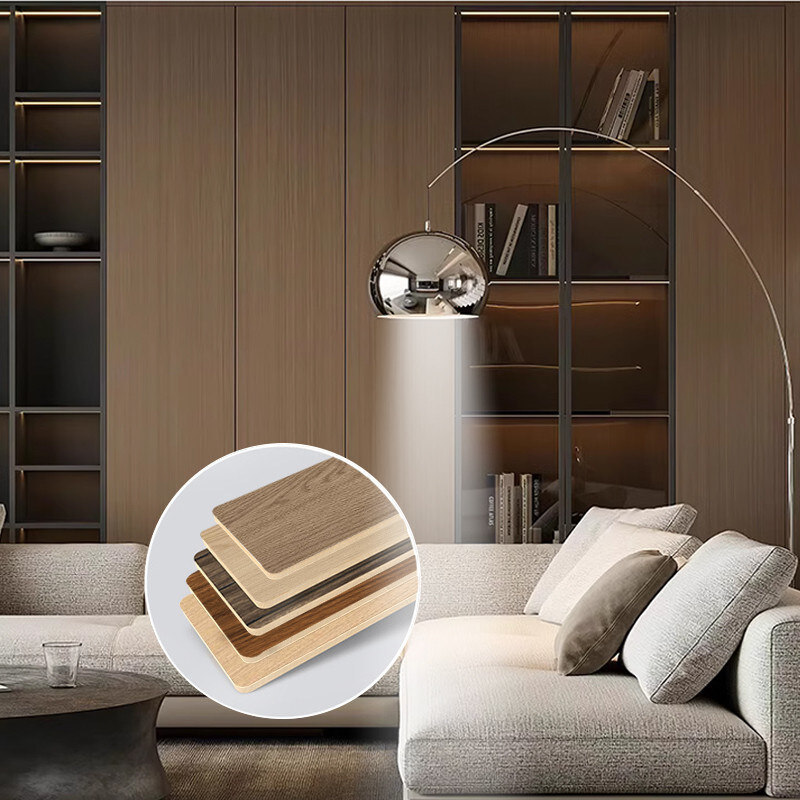 5mm 나무 곡물 PVC 벽판 유연한 대나무 석탄 장식 벽판