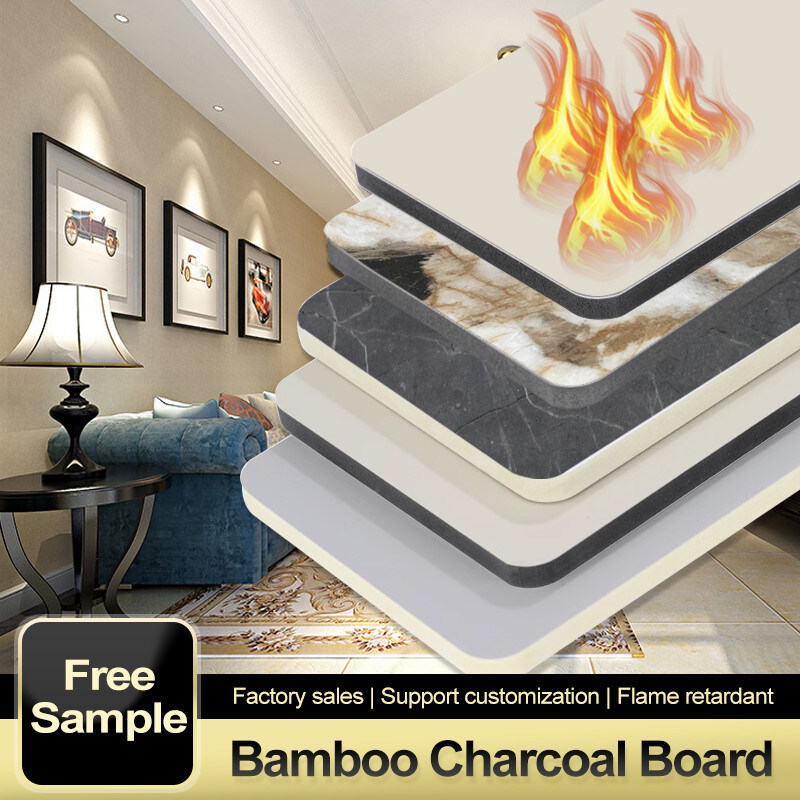 현대 고 광택 대리석 잎 패널 고급 벽 장식 대나무 결정판