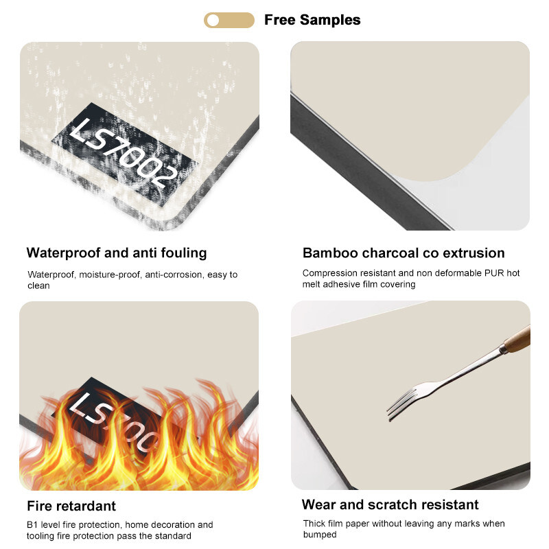 현대 고 광택 대리석 잎 패널 고급 벽 장식 대나무 결정판