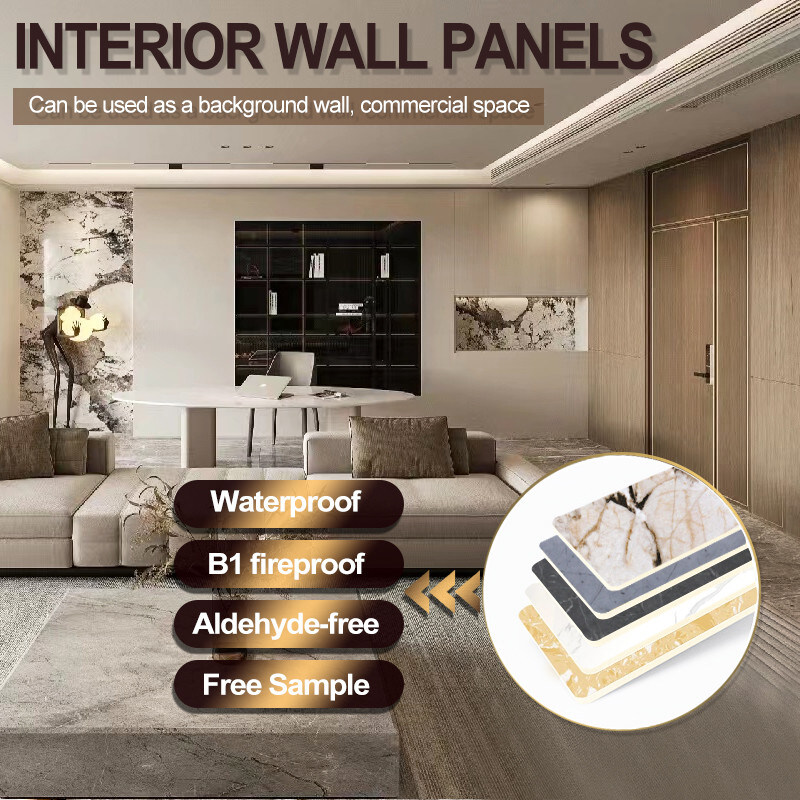 대리석 대리석 석탄 나무 장단판 내부 장식 대리석 벽판