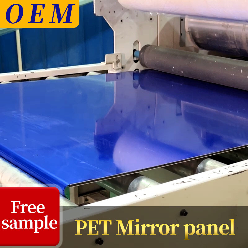 호텔 빛 호화 애완 장식적 대나무 숯 목재 베니어 거울 벽 패널