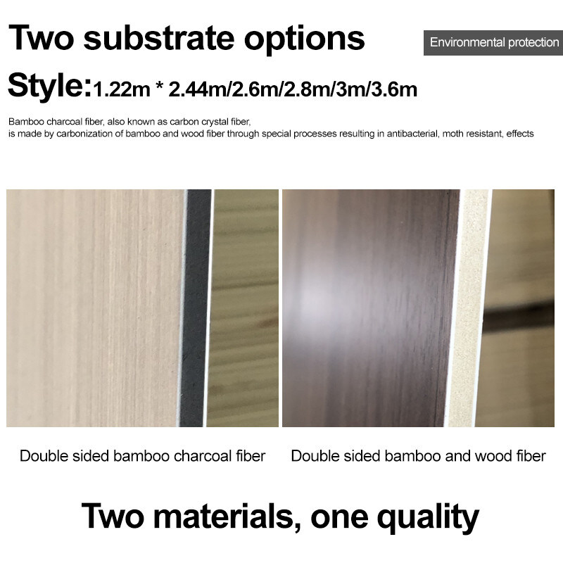 습기 방지 대나무 석탄 벽판 현대 가벼운 고급 장식용 나무 잎