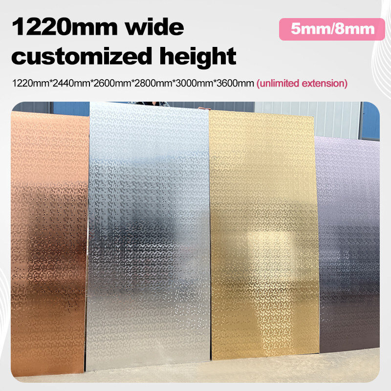 가정용 벽 장식 대나무 석탄 보드 수분 방지 PET 금속 모자이크 벽 패널