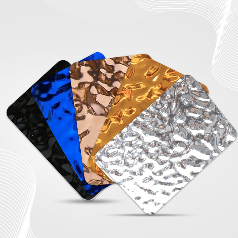 럭셔리 3d 물 물결 석탄 보드 공장 공급 탄소 결정판 벽 패널