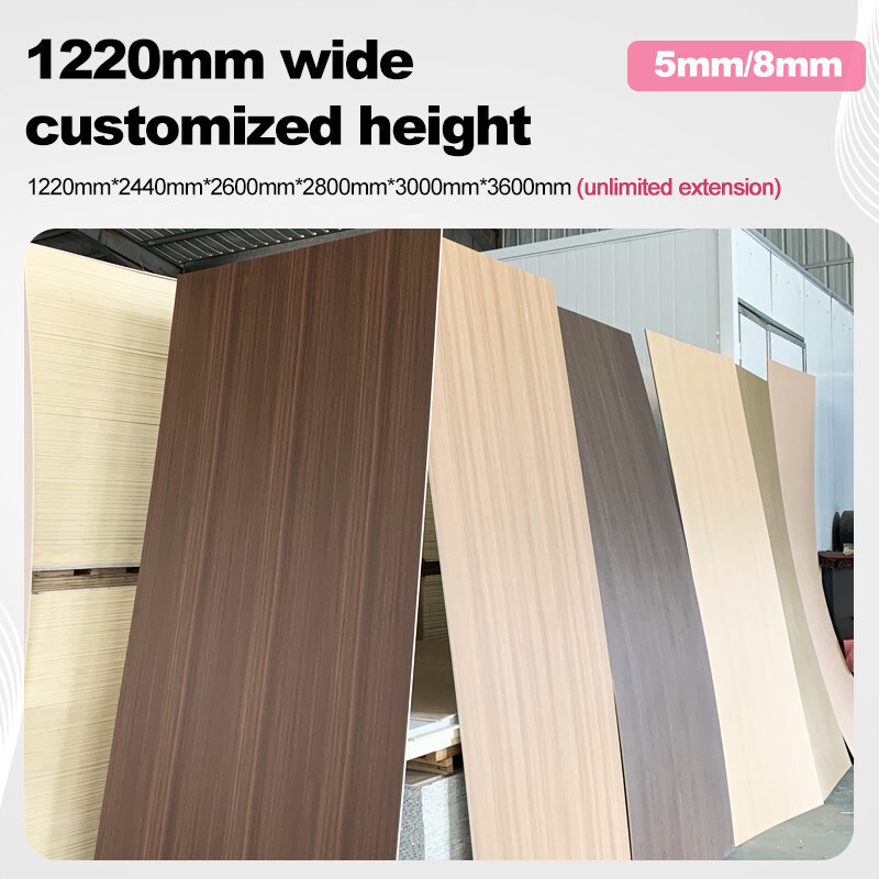 8mm PVC 벽 패널 장식용 방화 목재 장단 Bambu Fiber Seamless Wall Board