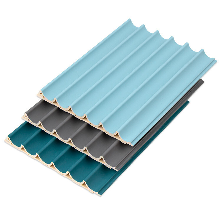 장식적 3D WPC 나무로 되 천장 야외이 15 밀리미터 라운드 그릴 패널