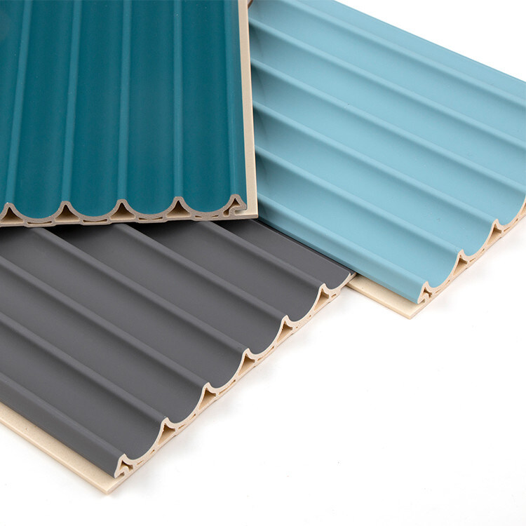 장식적 3D WPC 나무로 되 천장 야외이 15 밀리미터 라운드 그릴 패널