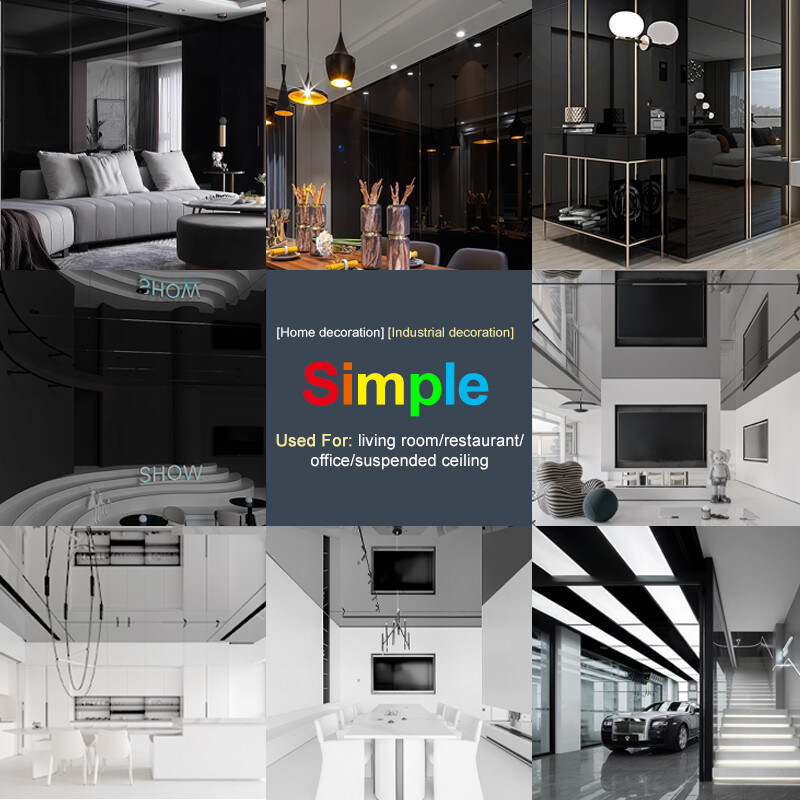 환경 친화적 인 인테리어 대나무 석탄 거울 벽 패널 PVC 거울 나무 포니어