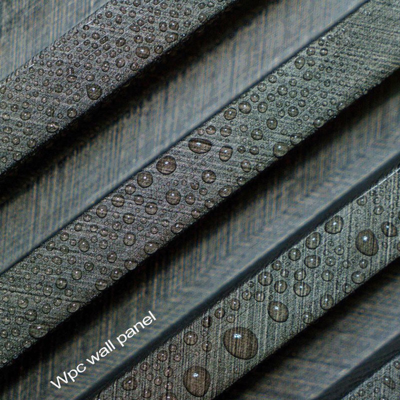 인테리어 장식 WPC 벽 패널 3D 단단한 목재 그릴 패널