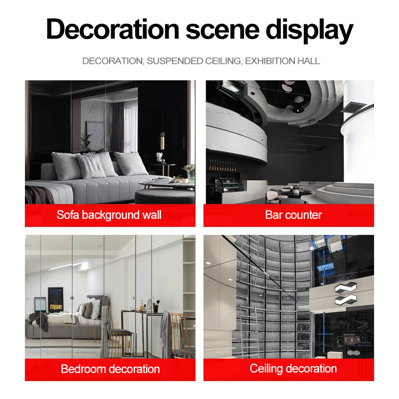 인테리어 장식 5mm 거울 나무 벽판 PVC 벽판