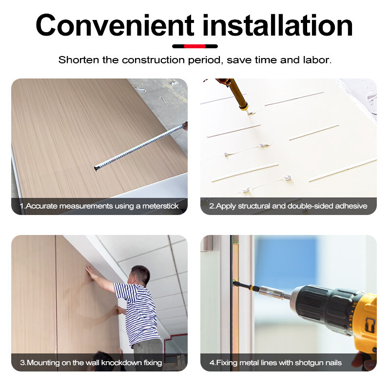 현대적인 매력적인 5MM 고 광택 벽 화강판 내부 PVC 화강판