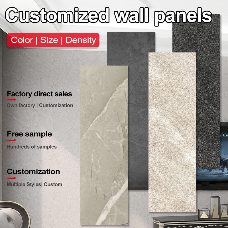 5mm / 8mm 인테리어 장식 PVC 대리석 엽 Bambu Charcoal Wall Board