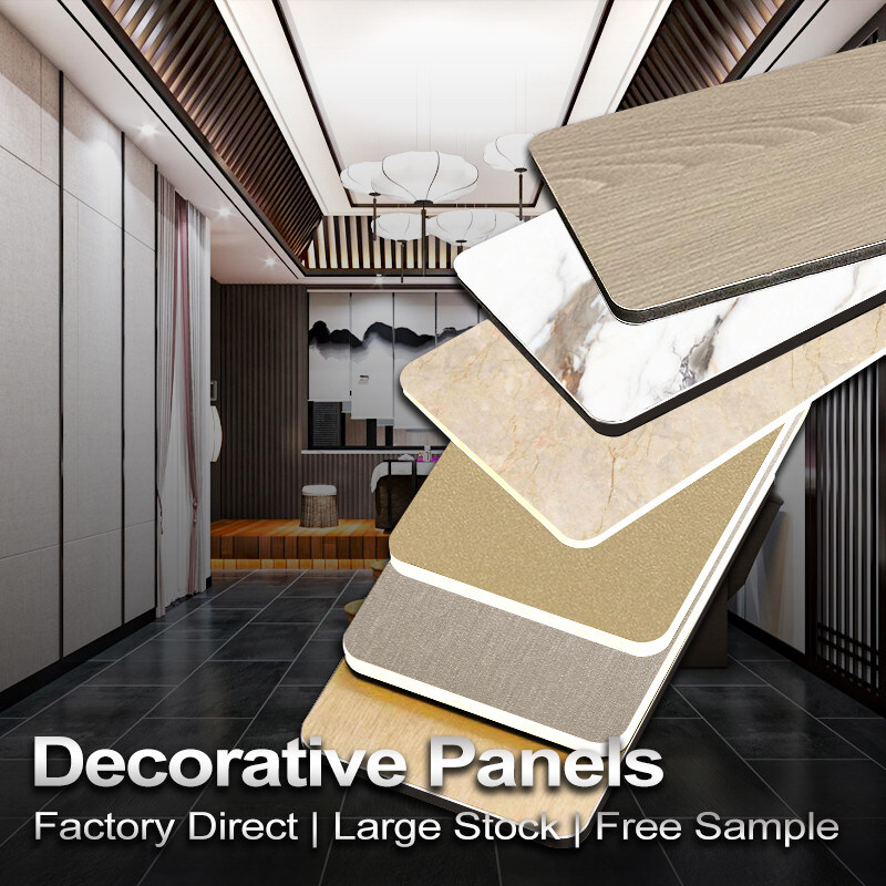 인테리어 장식용 현대 5MM 대나무 탄소 섬유 금속 벽 패널