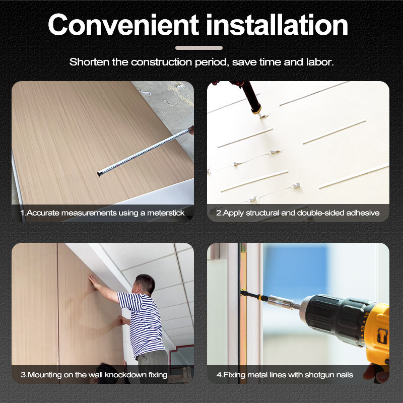 PET 물 물 파동 대나무 석탄 섬유 3D 벽 패널 PVC 목재 장판 폼 보드