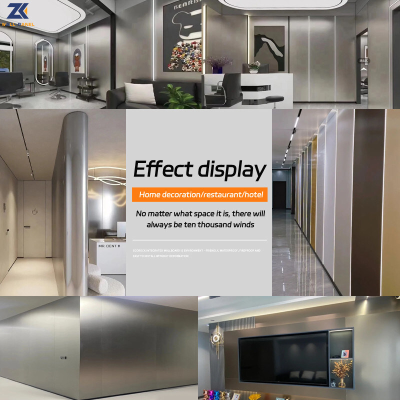 인테리어 장식은 방음장치가 되는 시뮬레이션 금속 목재 베니어 벽 패널을 방수 처리합니다