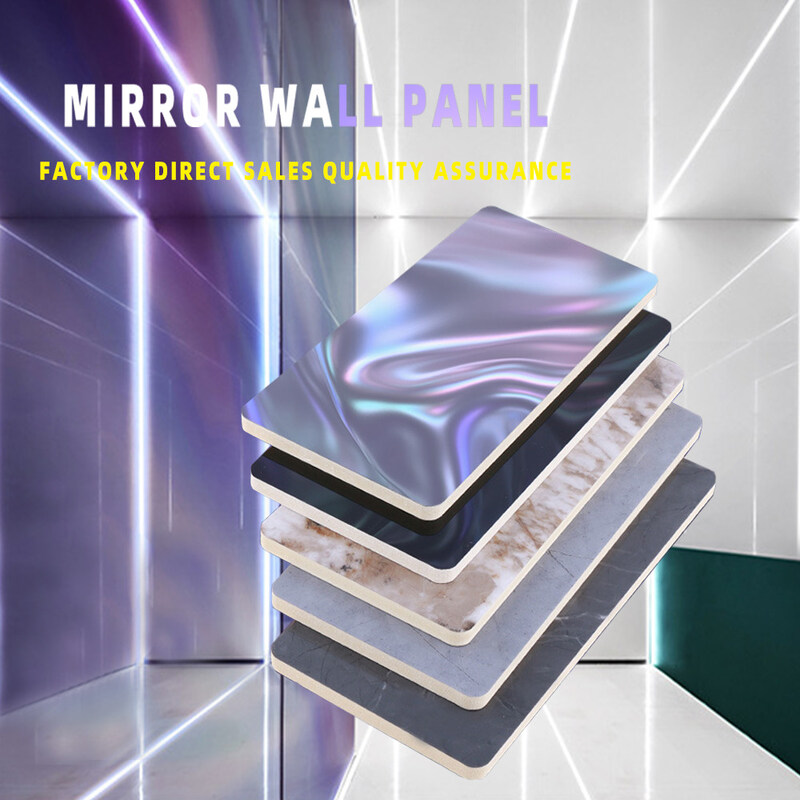 실내 벽면 장식물 PVC 거울 대 섬유 월 보드 2.44m 2.6m 2.8m
