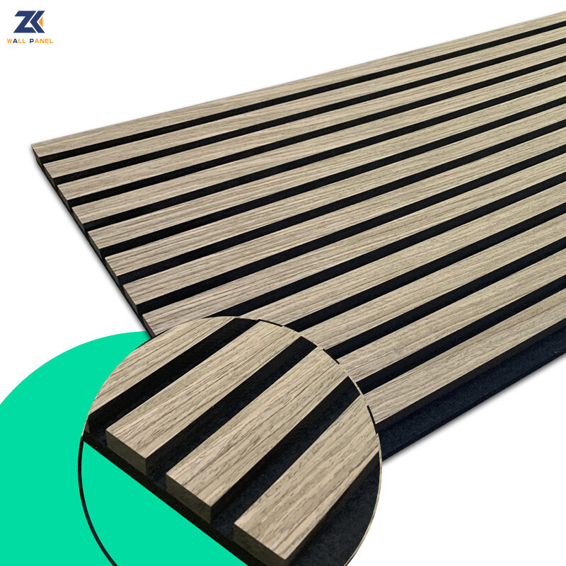 공장 직접 판매 실목판 인테리어 장식 자재 나무로 된 차음판