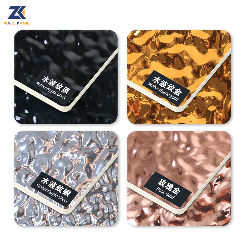 장식적 방화 물 물결형 3D 나무 플라스틱 대나무 숯 벽판지