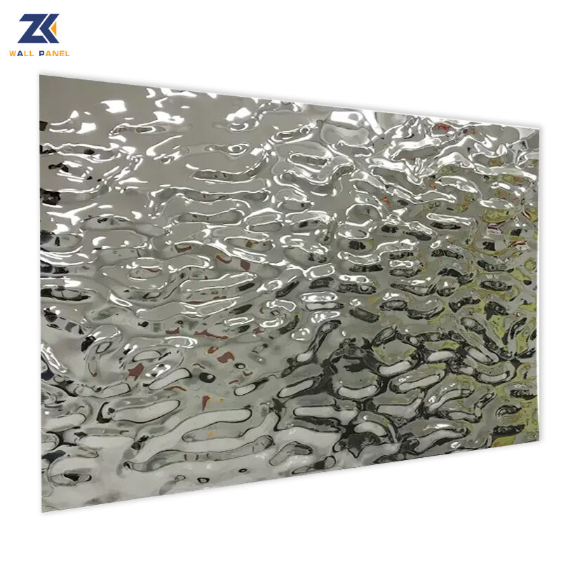 장식적 방화 물 물결형 3D 나무 플라스틱 대나무 숯 벽판지