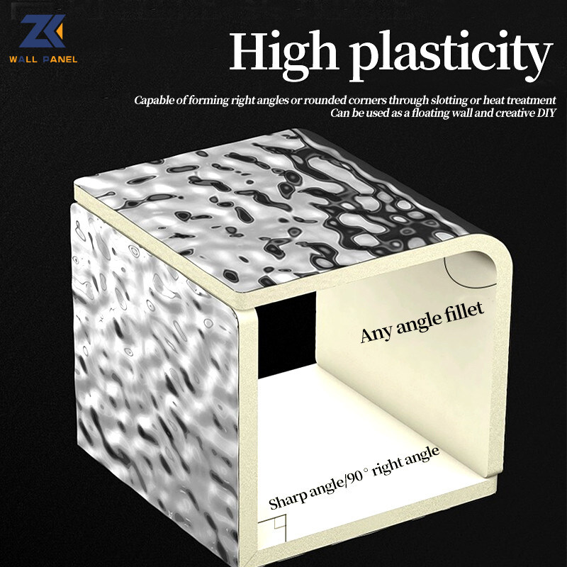 애완 3D 물 잔물결 목재 베니어 8 밀리미터 고밀도 대나무 숯 나무 벽 패널