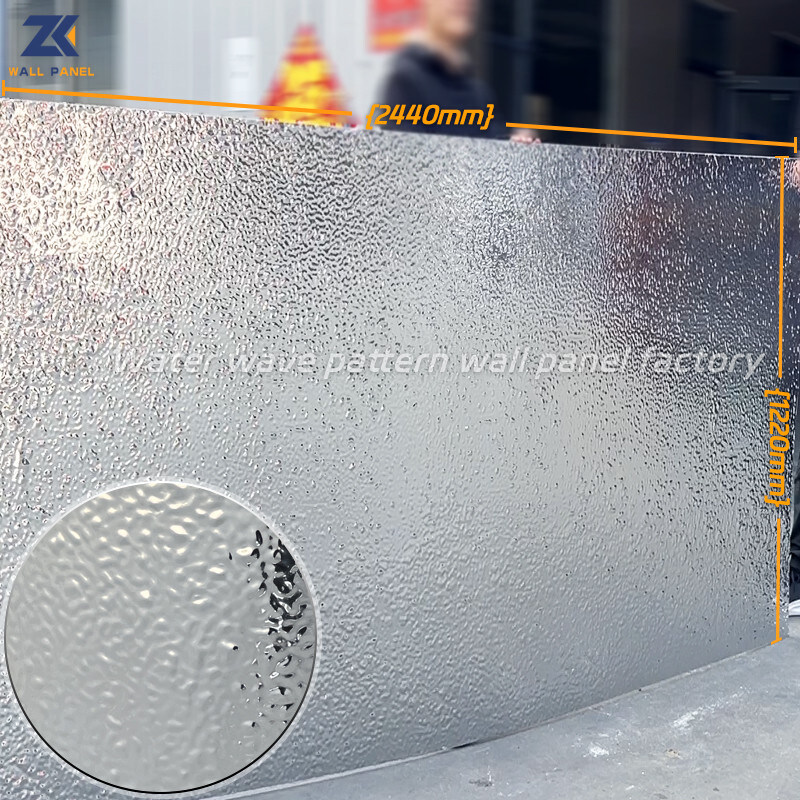 물 잔물결 물결모양 벽 패널 로비 전면 내부 데코러티브 벽 패널