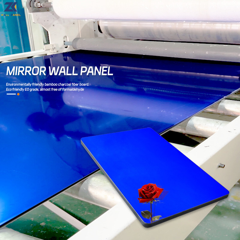 KTV 현대 빛 고급 거울 목재 베니어 보드 대나무 숯 PET 벽판지