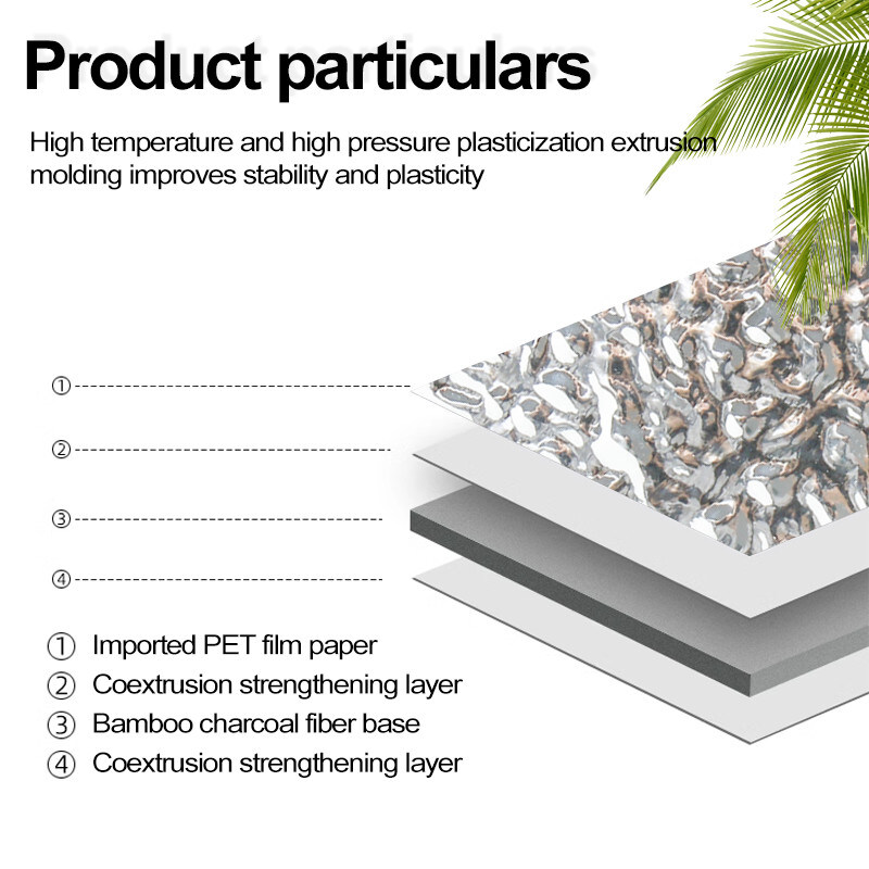 방수 장식 벽판 물파 패턴 대나무 석탄 목재 장판판