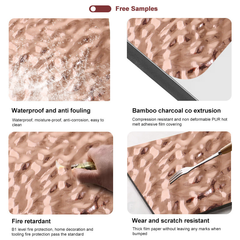 방수 장식 벽판 물파 패턴 대나무 석탄 목재 장판판